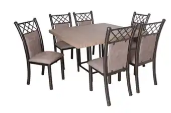 Elizondo Antecomedor tubular madeline 6 sillas oferta