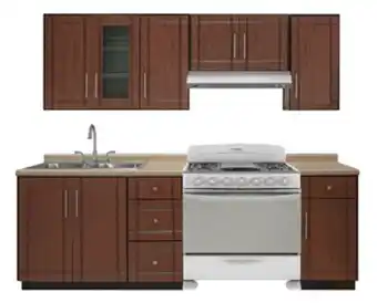 Cocina boston 2.40 mt nogal