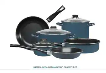 Elizondo Bateria de cocina cinsa mega óptima 9 pzas 315383 oferta
