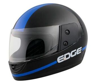 Muebles América Casco edge flow cerrado negro/azul m oferta