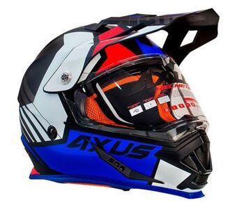 Muebles América Casco axus ax-pro doble visor cerrado azul xl oferta