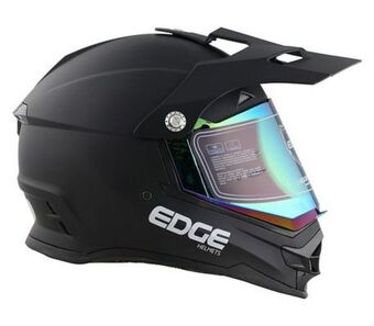 Casco edge k4 doble visor cerrado negro mate extra grande