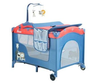 Muebles América Cuna corral dbebe dreams azul / gris oferta