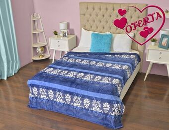 Cobertor king size premium luxor azul