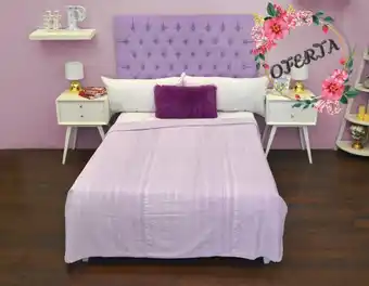 Cobertor silk matrimonial trenzado morado