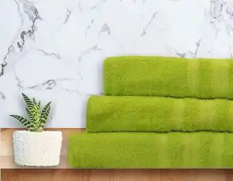 Colap La Palestina Toalla pachona baño completo verde oferta