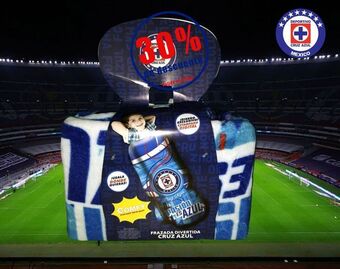 Frazada divertida cruz azul