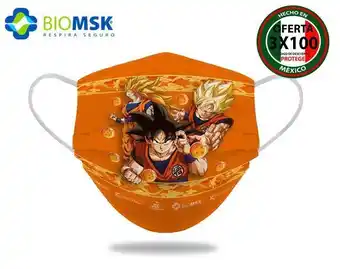 Cubrebocas dragon ball naranja