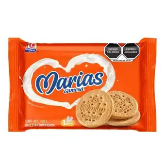 Galletas marías gamesa 3 rollos de 144 g c/u