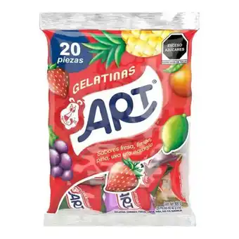 Gelatina de agua art bolsitas varios sabores 20 pzas