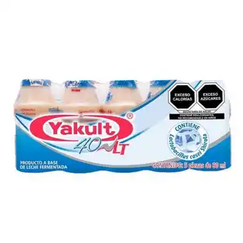 Producto a base de leche yakult 40 lt 5 pzas de 80 ml c/u