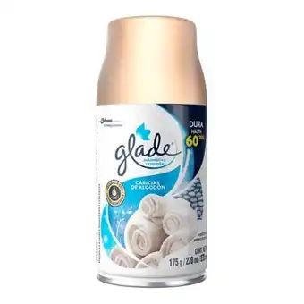 Repuesto de aromatizante ambiental glade automático caricias de algodón 175 g
