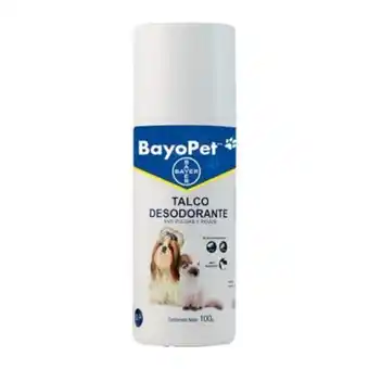 Talco desodorante bayer bayopet anti pulgas y piojos 100 g