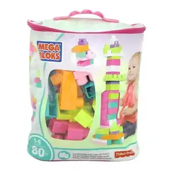 Bloques fisher price mega bloks rosa 80 piezas
