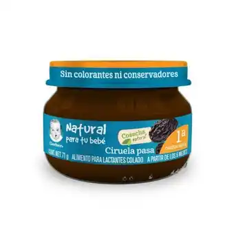 Papilla gerber cosecha natural etapa 1 ciruela pasa 71 g