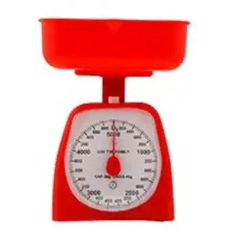Báscula de cocina roja manual 5 kg