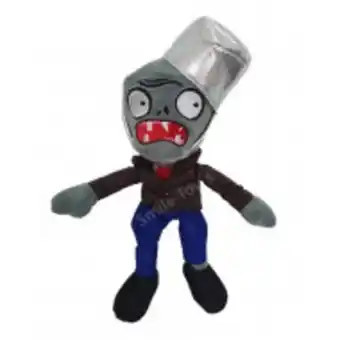 Peluche zombie cubeta plantas vs zombies