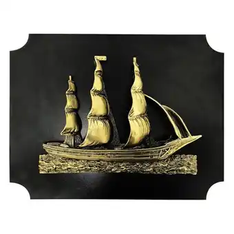 Figura barco de tres velas torogoz bronce