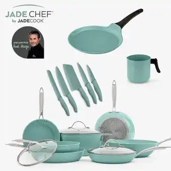 CV Directo Paquete de batería jade chef + pocillo + comal + cuchillos jade cook oferta