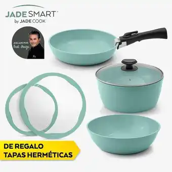 CV Directo Batería de cocina jade smart con tapas de silicón de regalo oferta
