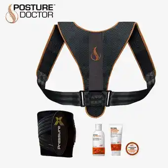 Paquete de posture doctor + pressure x + set de cremas mini power legs