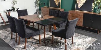 Casa de las Lomas Comedor burned y silla altare negro treviso midnight oferta