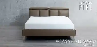 Casa de las Lomas Cama queen size 3 piezas jamestown taupe piel oferta