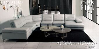 Casa de las Lomas Sala modular de piel biccari silver oferta
