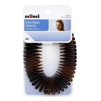 Banana de plástico para el cabello, scunci 3 pzas