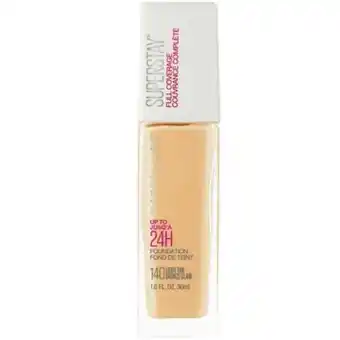 Base de maquillaje maybelline superstay full coverage 24h 30ml 140 light tan