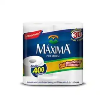 La gran bodega Papel higienico maxima premium 4 rollos 400 hojas c/u oferta