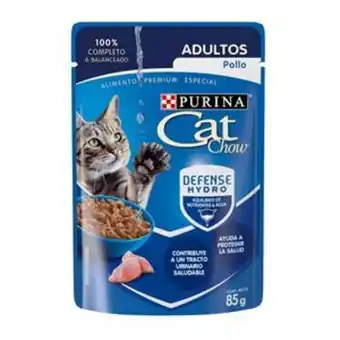 Alimento para gato cat chow pouch defense hydro pollo 85g