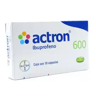 Actron cápsulas 600mg con 10 piezas