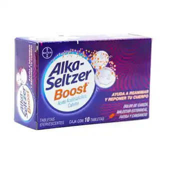 Farmacias de Apoyo Alka-seltzer tabletas efervescentes 500/.065mg con 10 piezas oferta