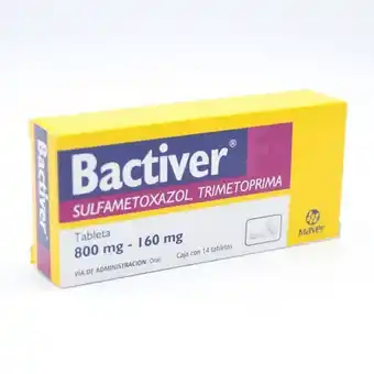 Bactiver tabletas 160/800mg con 14 piezas