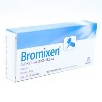 Farmacias de Apoyo Bromixen cápsulas 500/8mg con 12 piezas oferta