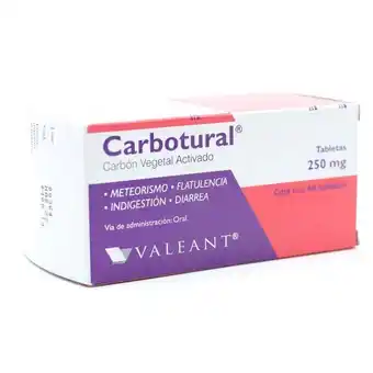 Farmacias de Apoyo Carbotural cápsulas 250mg con 60 piezas oferta