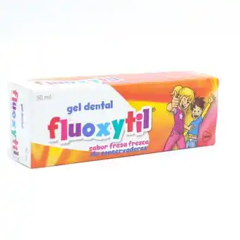 Fluoxytil gel dental sabor fresa con 50 ml