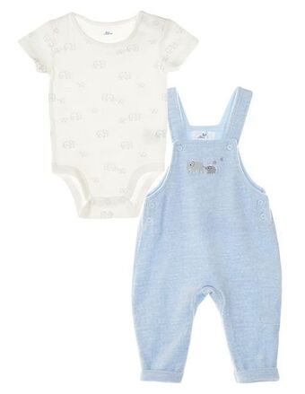 Conjunto overol mon caramel algodón para bebé