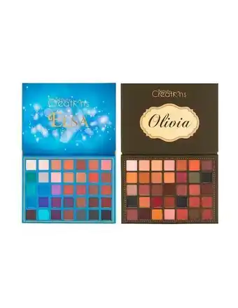 Set paletas de sombras beauty creations elsa y olivia