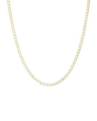 Joyerías Bizzarro Cadena de oro amarillo con diamantado platinado de 14k 50cm cal 50 oferta