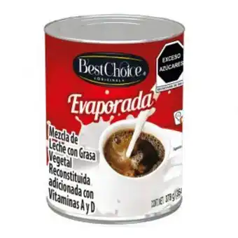 Leche corina/best choice evaporada 376 gr
