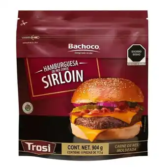 Apple Carne para hamburguesa bachoco trosi sirloin 8 pzas de 113 g c/u oferta