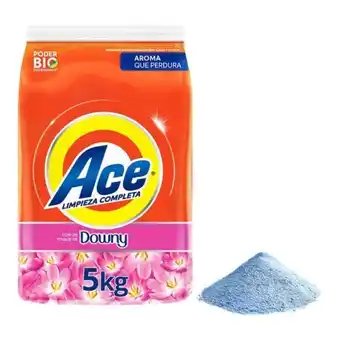 Detergente en polvo ace limpieza completa con un toque de downy 5 kg