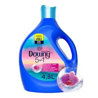 Suavizante acondicionador de telas downy 5 en 1 concentrado aroma fresco amanecer 4.8 l