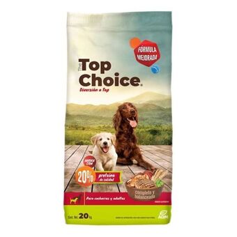 Alimento para perro top choice para cachorro y adultos 20 kg