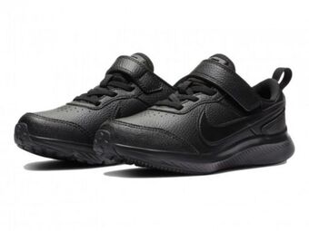 Nike cn9393 001 black/black-black nike varsity leather psv 17-22