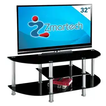 Mesa zmartech para televisor cristal negro