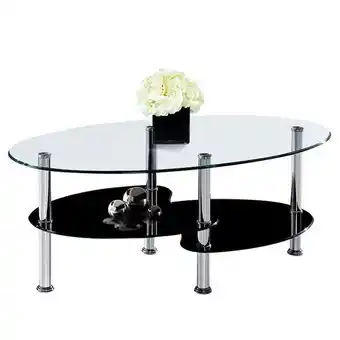Bomssa Mesa de centro zmartech 2 niveles cristal oferta