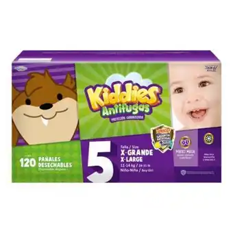 Pañales talla 5 chicolastic kiddies antifugas 120 pzas